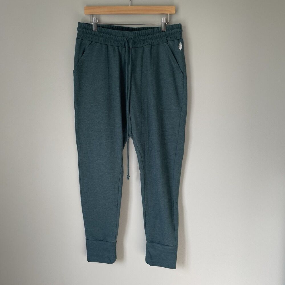 Free People Movement Jogger Pants Lounge Athletic Teal Blue Women's Size XL